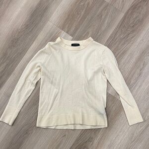 Club Monaco Cream Long Sleeve Top